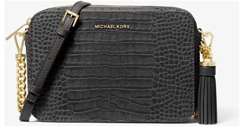 michael kors croc crossbody|Michael Kors small crossbody black.